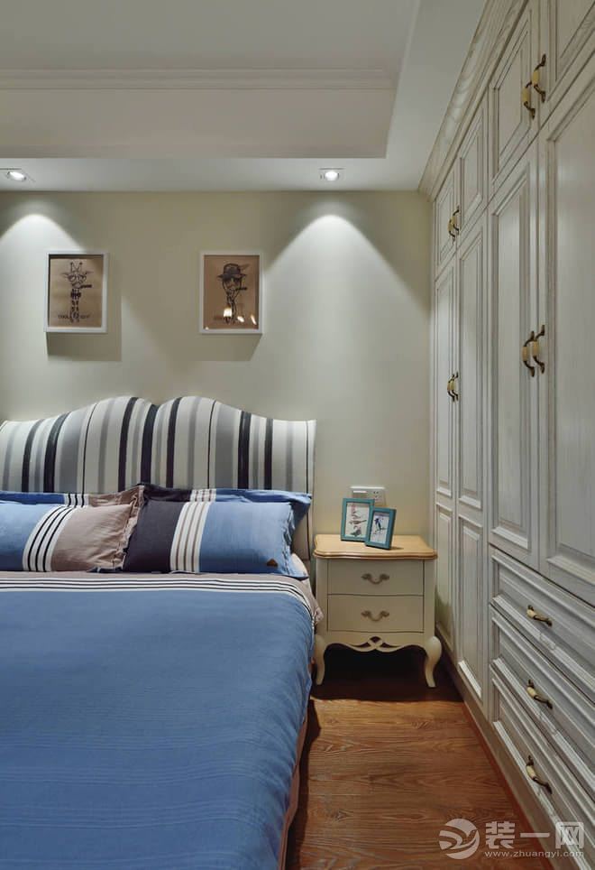 23万硬装110平米小美式风格 三室两厅两卫装修效果图